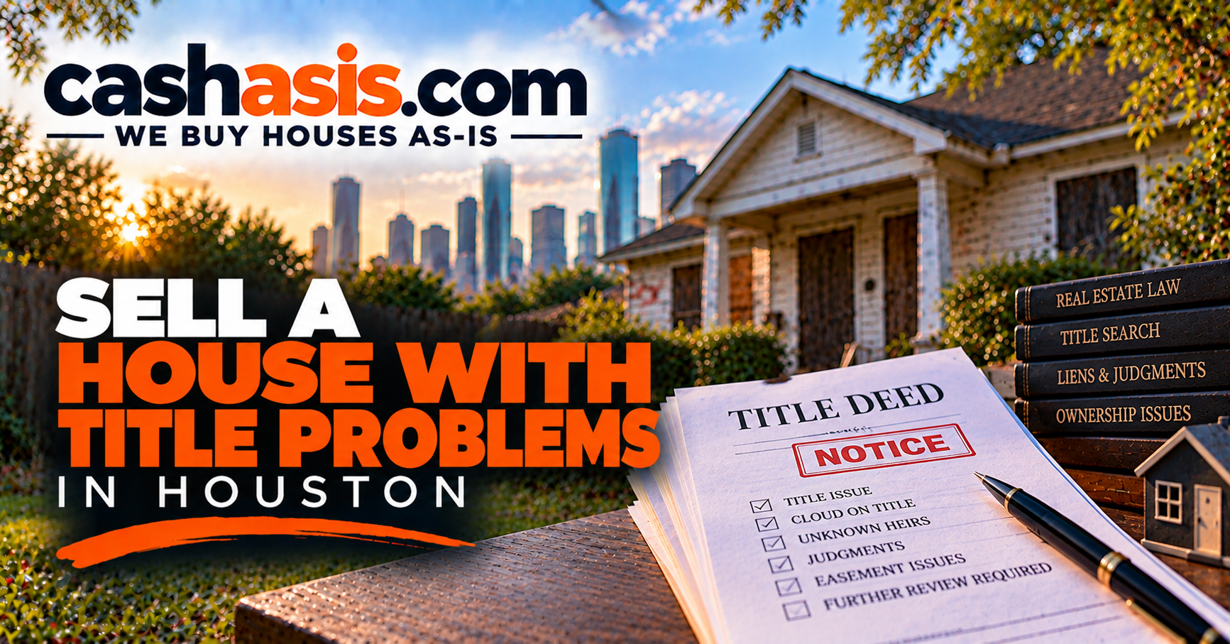 Sell a Houston house with title problems to CashAsIs